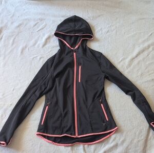 Old Navy Women's Gray Athletic Jacket with Pink Trim